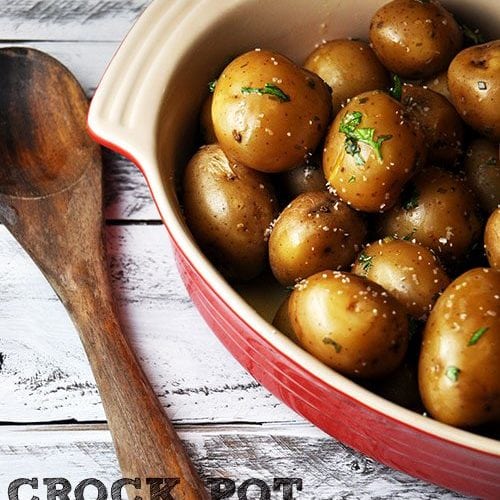 Pressure Cooker Baby Potatoes with Butter and Parsley - DadCooksDinner