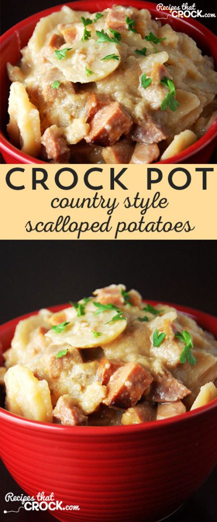 Country-Style Scalloped Potatoes {Crock Pot} - Recipes That Crock!
