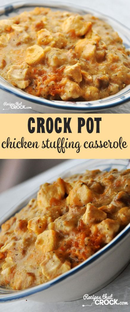 Crock Pot Chicken Stuffing Casserole - Recipes That Crock!