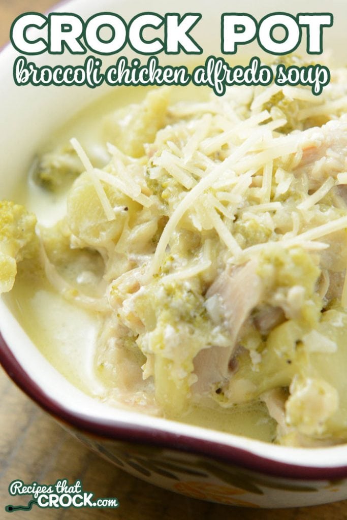Crock Pot Broccoli Chicken Alfredo Soup (Low Carb) - Recipes That Crock!