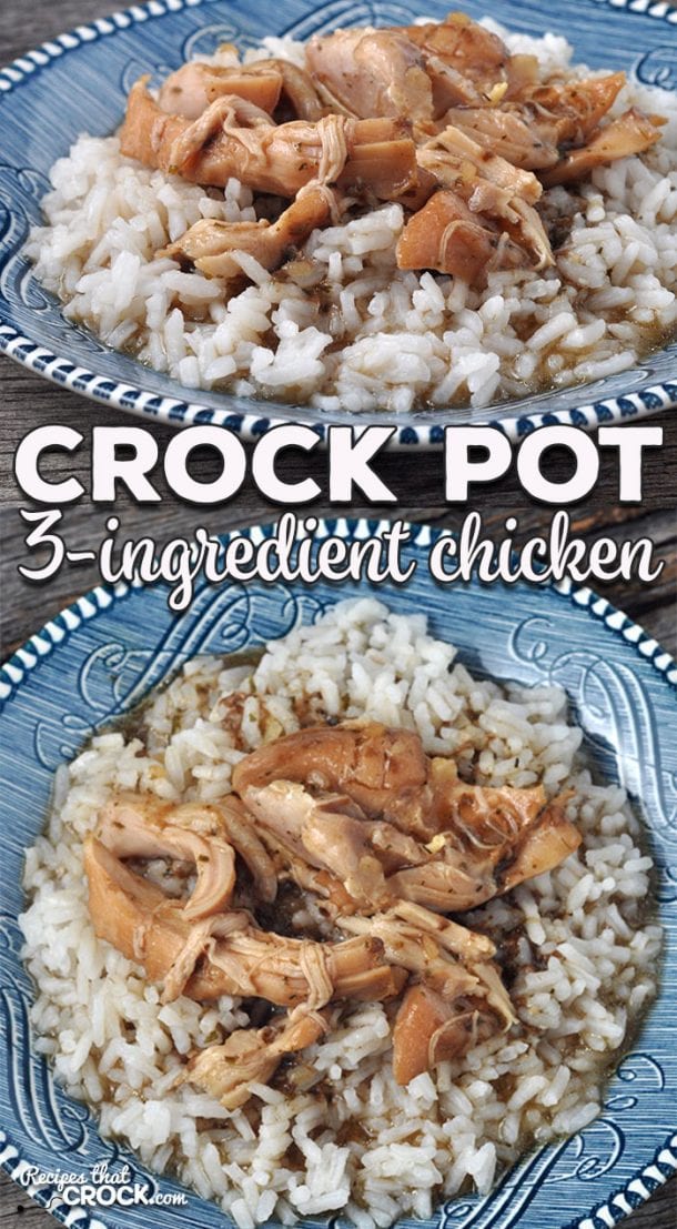3 Ingredient Crock Pot Chicken - Recipes That Crock!