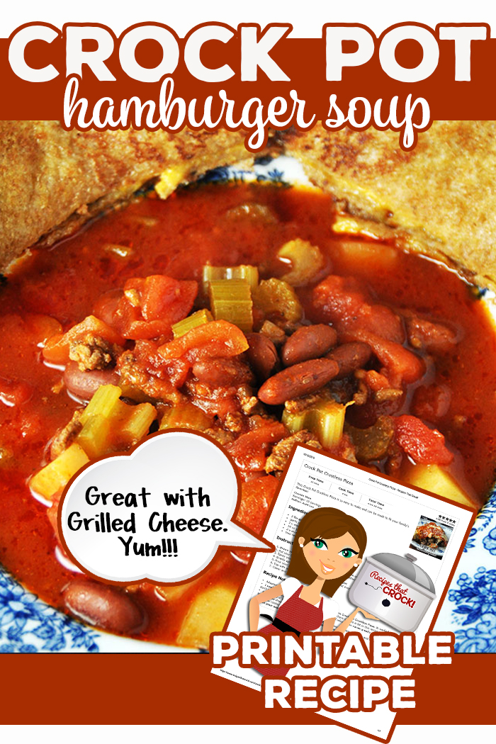 Crock Pot Hamburger Soup - Recipes That Crock!